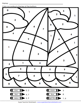 Featured image of post Color By Number Worksheets For Kindergarten Pdf : Here is spring themed color by number worksheet.