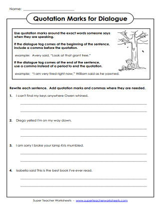 Comma Worksheets