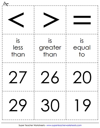 comparing numbers 2 digit worksheets