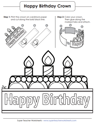 Birthday Crown Template Printable from www.superteacherworksheets.com