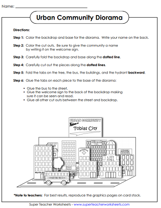 Craft Worksheets (Diorama)