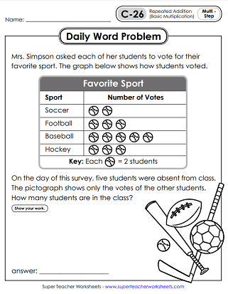 Printable Daily Word Problem Worksheets - Third Grade Printable Daily Word Problem Worksheets - Third Grade