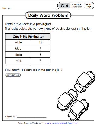 Daily Word Problem Worksheets - 3rd Grade Daily Word Problem Worksheets - 3rd Grade