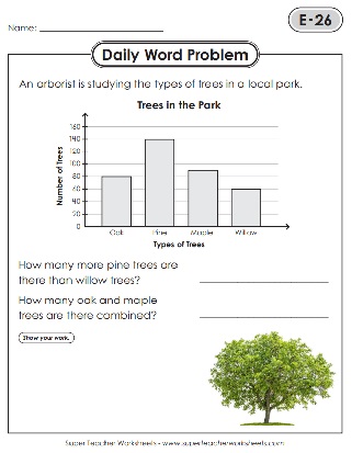 Word Problems - Math - 5th