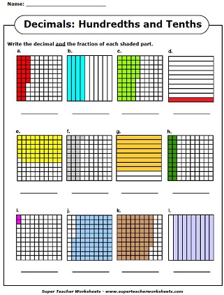 decimal worksheets