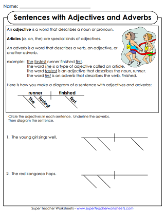 Diagramming Sentences: Worksheets