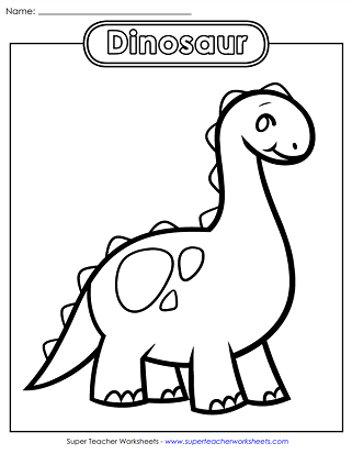 Dinosaur Coloring Worksheet