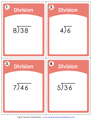 Division with Remainders Printables - Task Cards