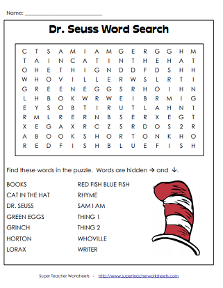 Dr. Seuss Puzzle (Printable)