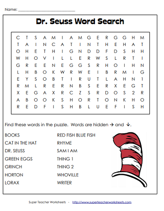 Dr. Seuss Worksheets