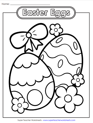 Easter Coloring Worksheets - Eggs