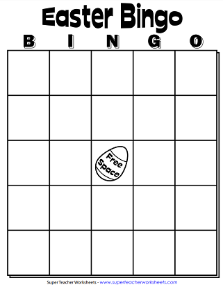 Easter Crafts and Games - Bingo