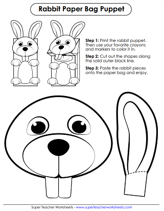 Easter Crafts - Bunny Puppet