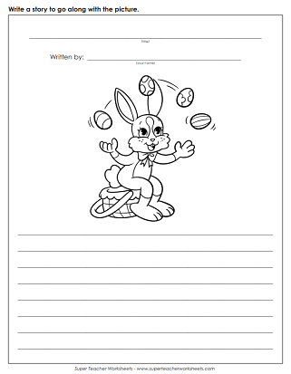 Easter Writing Worksheets - Story Prompt