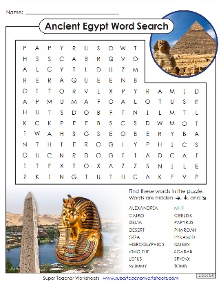 Ancient Egypt Word Search