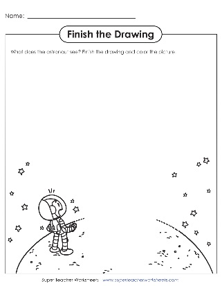 Finish the Drawing - Art Worksheets