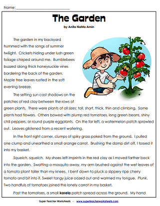 Five Senses Worksheets - Reading Comprehension