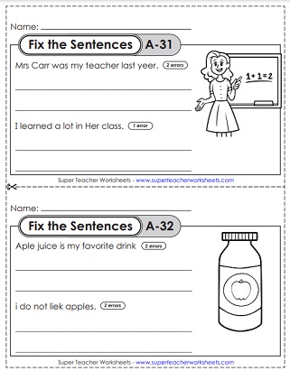 1st Grade Proofreading Worksheets 1st Grade Proofreading Worksheets
