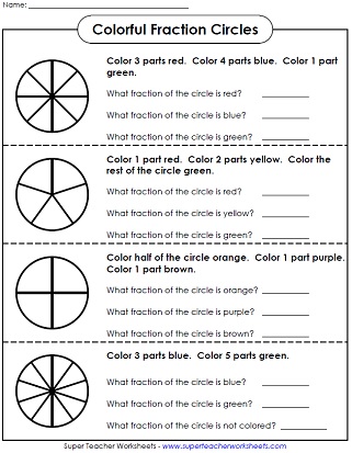 Fractions Worksheets Fractions Worksheets
