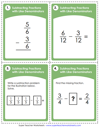 subtracting fractions mixed numbers worksheets