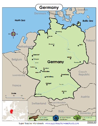 Germany Printable Maps