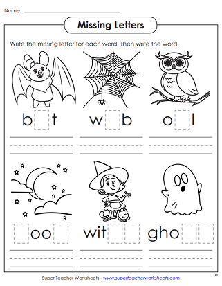 Halloween Worksheets - Writing