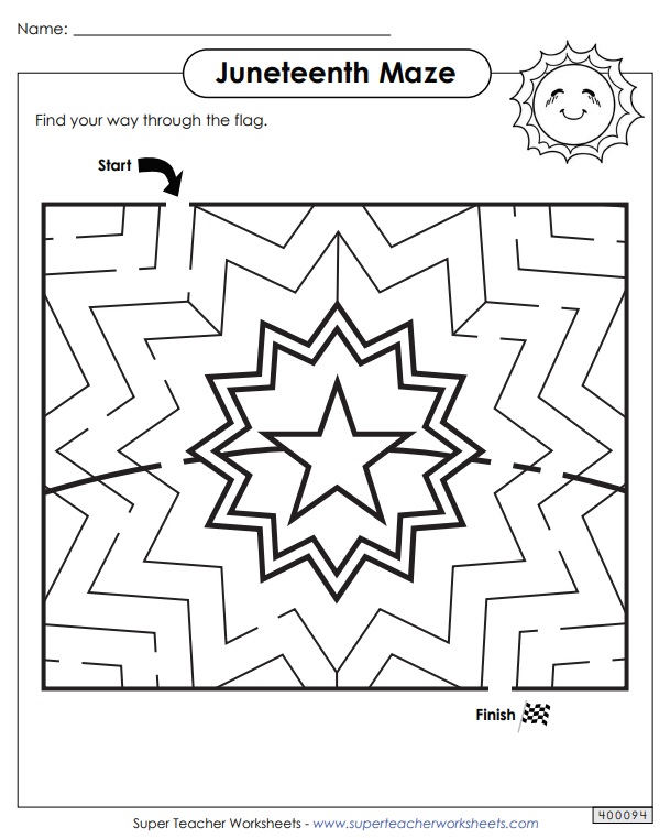 Juneteenth Puzzle Worksheet