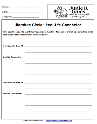 Junie B. Jones Book Worksheets