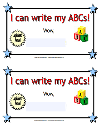 Printable Kindergarten Award Certificates