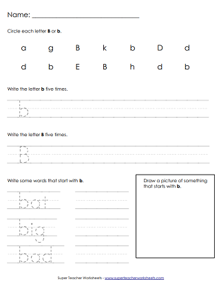 FREE* Letter B Beginning Sound Word List