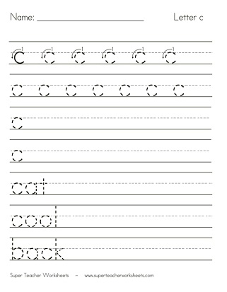 Letter C Worksheets - Recognize, Trace, & Print