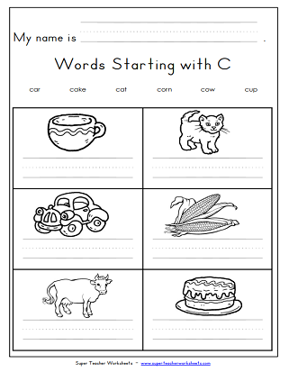 Printable Letter C Worksheets