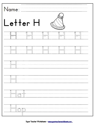 Letter H Worksheet