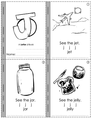 Printable Letter J Mini-book