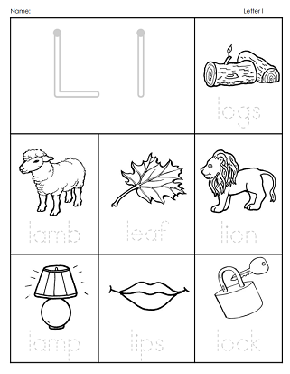 Letter L Worksheets - Coloring Page