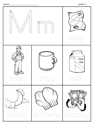 Printable Letter M Coloring Page