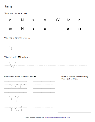 Stand Up, Sit Down - Letter Mm - Initial Letter Sounds by the2teachers