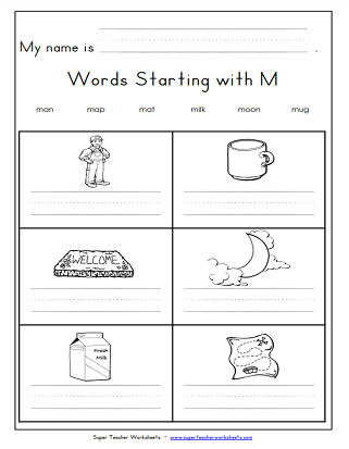 Letter M Worksheets - Writing