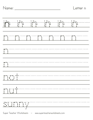 Alphabet Letter Writing Worksheets