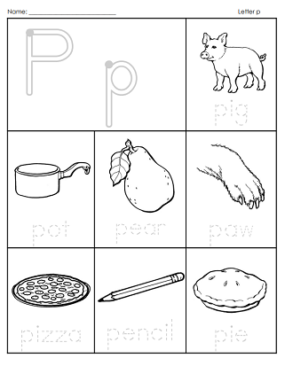 Letter P Coloring Page