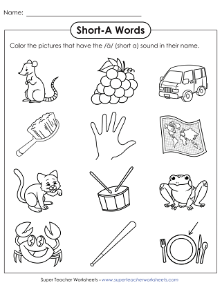 Short A - Phonics Worksheets