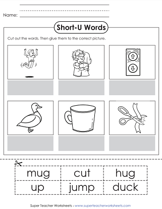Short U - Phonics Worksheets