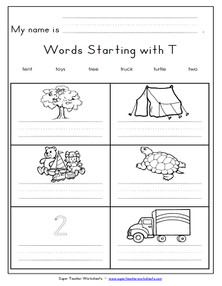 Letter T Worksheets - Writing