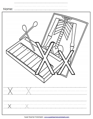 Letter X Worksheets