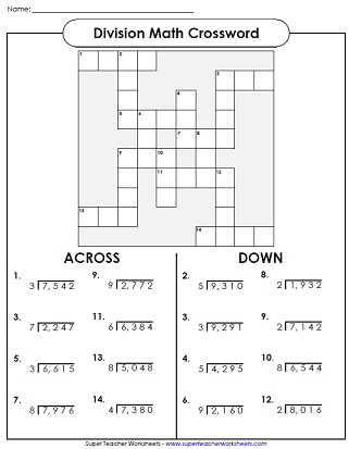 Long Division Worksheets