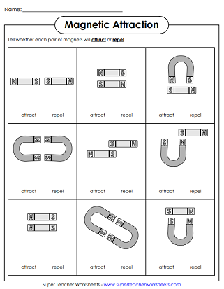 Magnetic Attraction Worksheets