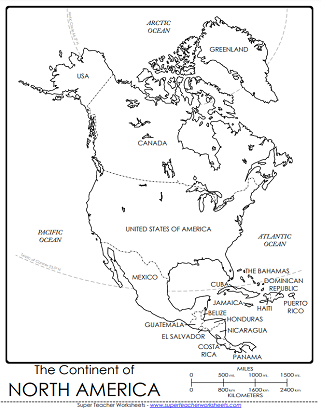 Map of North America