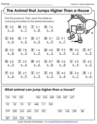 math riddle worksheets