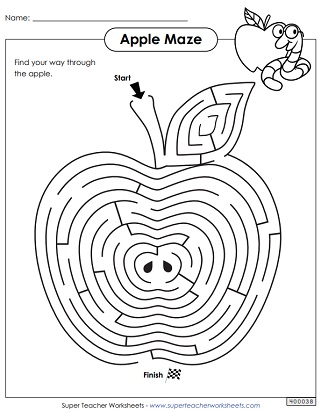 Maze Worksheet for Kids