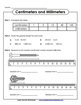 Measurement Conversion Chart Mm Cm M Km